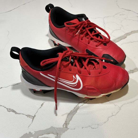 Nike Fast Flex Trout Football Cleats Red Black Boys Size 5.5Y - Picture 2 of 13